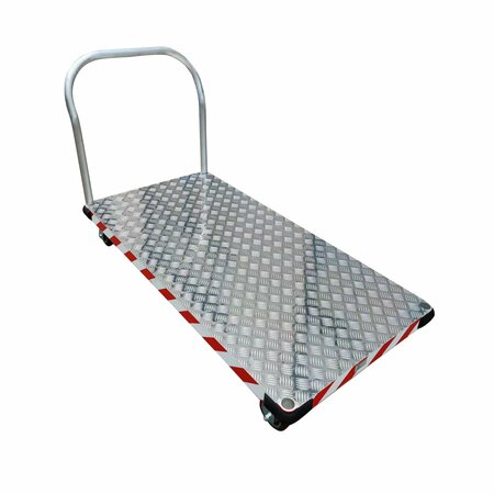 PAKE HANDLING TOOLS Platform Truck, Aluminum Diamond Deck, 30'' x 60'', 5'' PU Casters, 2000 lb. Cap., Heavy Duty PAKAF3060